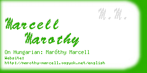 marcell marothy business card