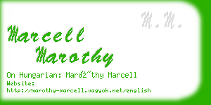 marcell marothy business card